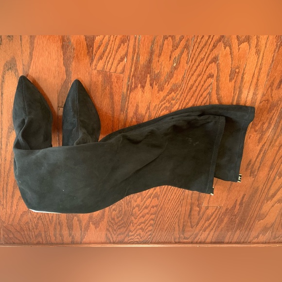 Bebe Suede Over The Knees High Black Boot Size 11 - Picture 3 of 4